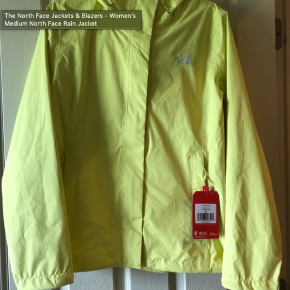 North Face Yellow Venture Rain Jacket NWOT